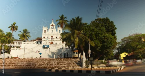 Goa Panjim Church Time Lapse photo