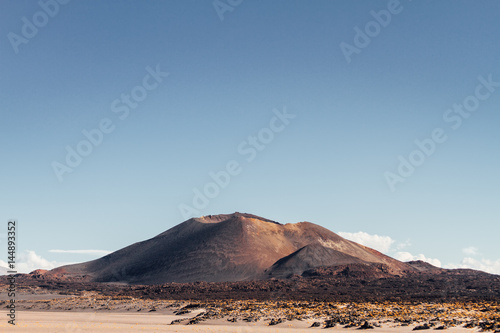 Antofagasta volcano with remains of slag among sand in Catamarca  Argentina