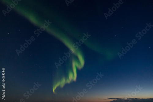 Aurora Borealis over the Barent Sea