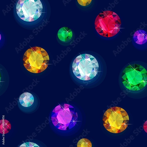 Seamless sparkling gems © olga_igorevna