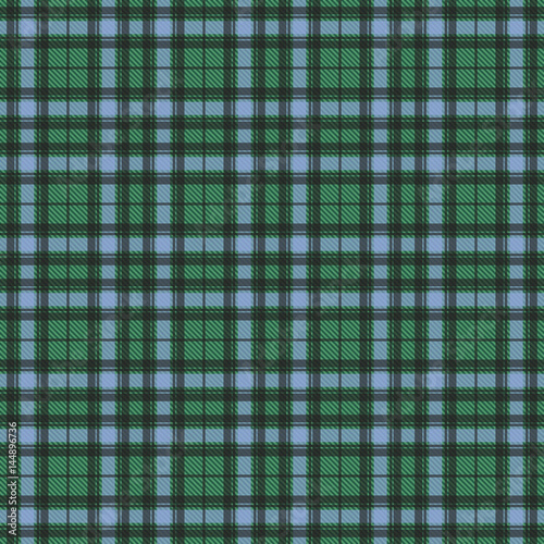 Tartan check plaid texture seamless pattern in yellow, blue and green.