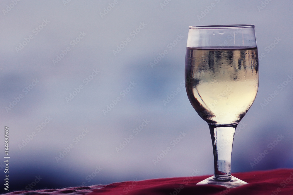 glass alcohol background blur concept