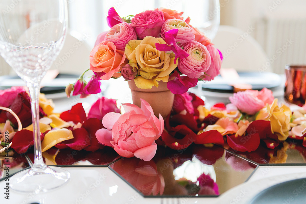colorful wedding table centerpiece colorful wedding table centerpiece