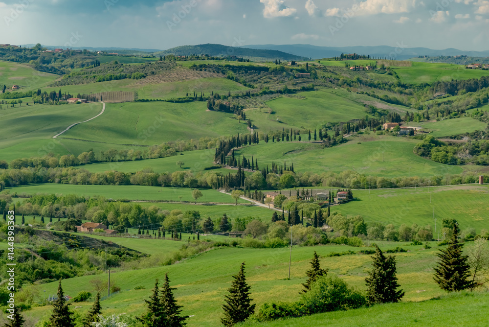 Spring landscape of the hills of southern tuscany