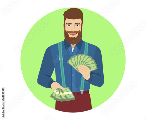Hipster with cash money