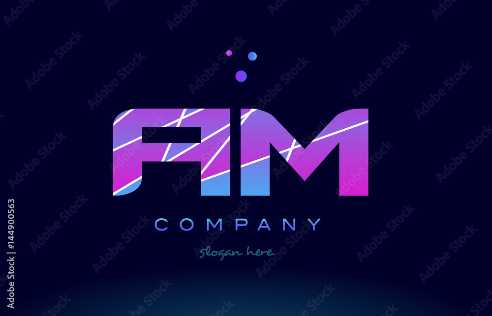 am a m colored blue pink purple alphabet letter logo icon vector am a m colored blue pink purple alphabet letter logo icon vector