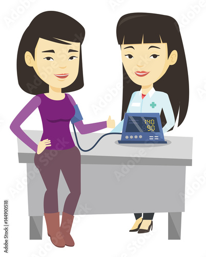 Blood pressure measurement vector illustration.