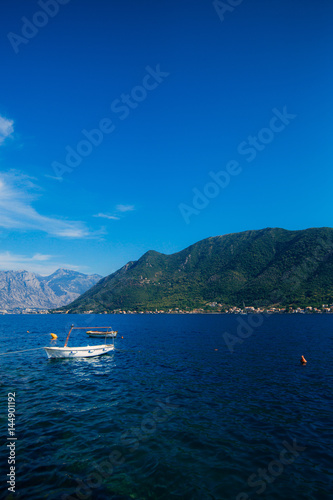 Yachts and boats in the Adriatic Sea, in Montenegro