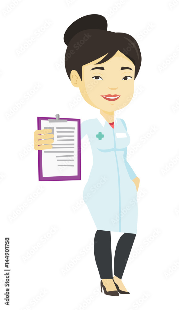 Doctor with clipboard vector illustration. Doctor with clipboard vector illustration.