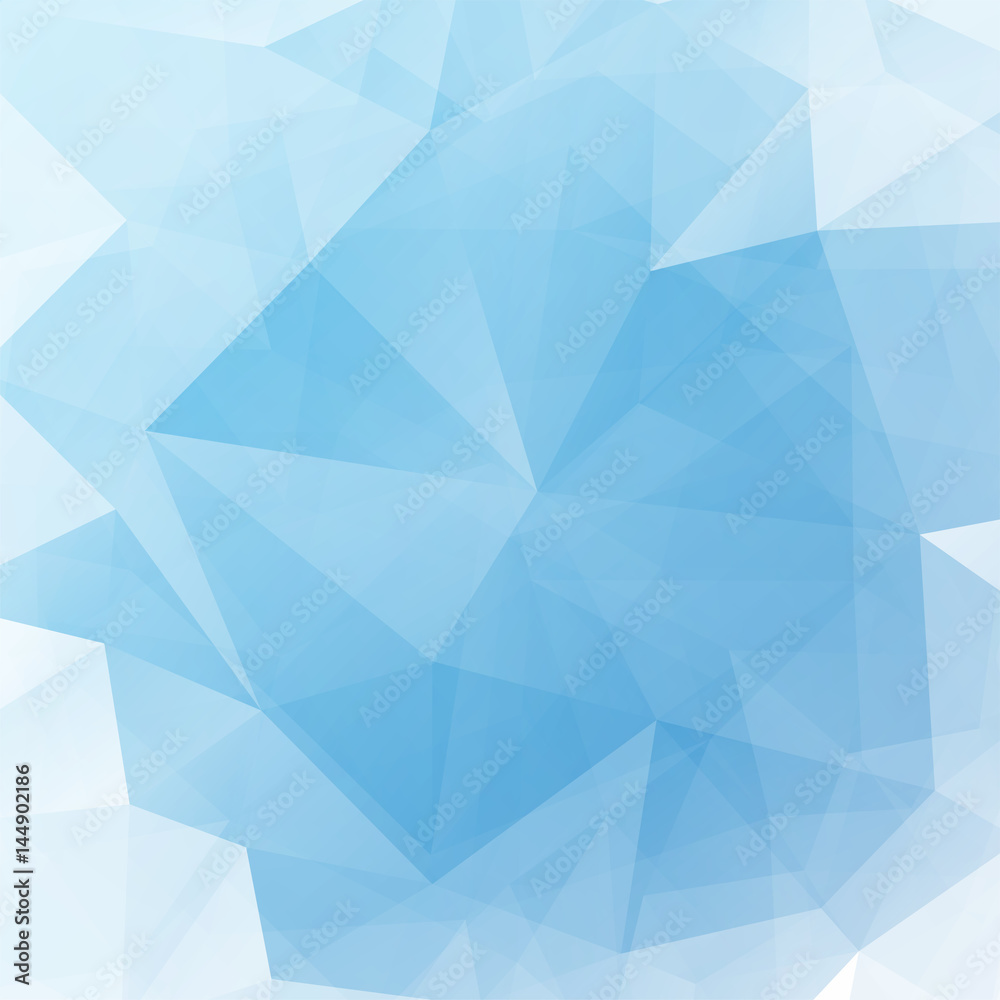 Vector illustration of blue shine triangle crystal light background