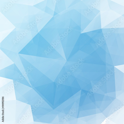 Vector illustration of blue shine triangle crystal light background