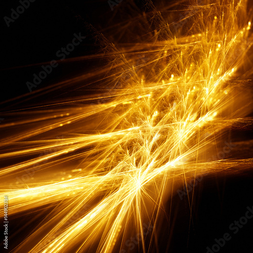 Abstract sparkling fractal on a black background