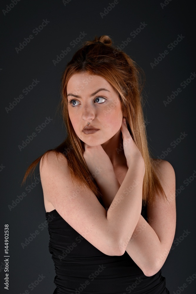 Beautiful woman with clean skin natural make-up Beautiful woman with clean skin natural make-up