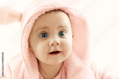 Portrait of adorable baby o...