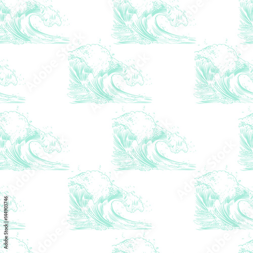 Vector Illustration of handdrawn handpicked waves