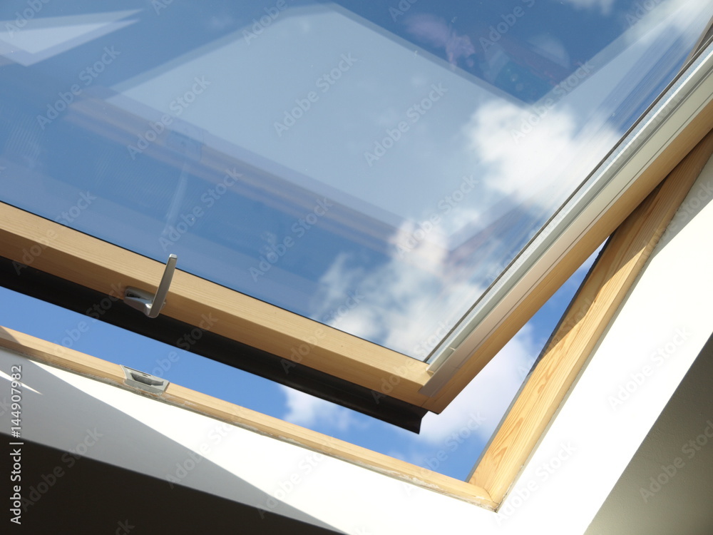 Dachausbau: Dachfenster Innen, geöffnet