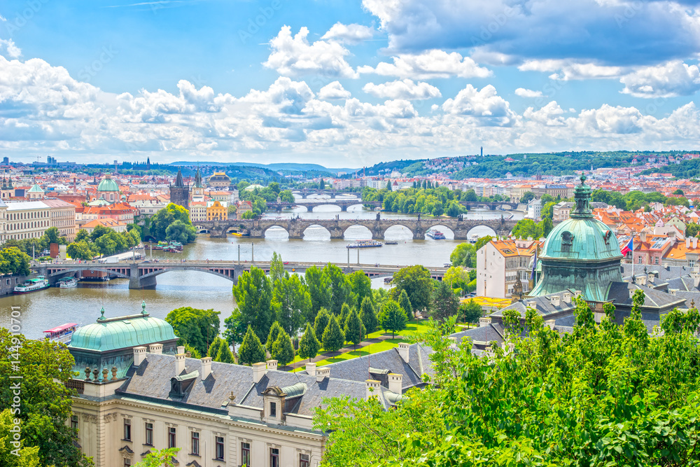 Bridges of Prague and the River Vltava  Czech Republic