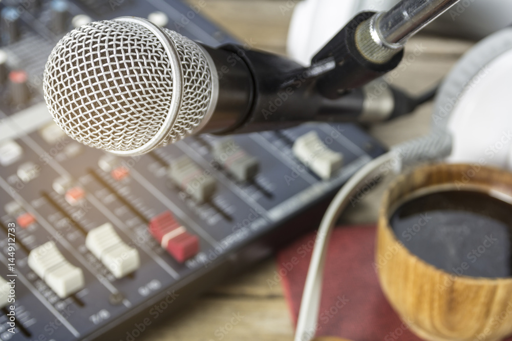 Fototapeta premium Recording Microphones.