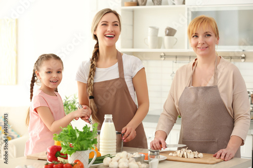 Young woman with mother and...