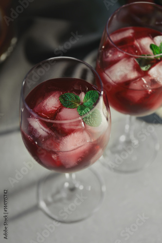 Wallpaper Mural Glasses of delicious wine spritzer on table Torontodigital.ca
