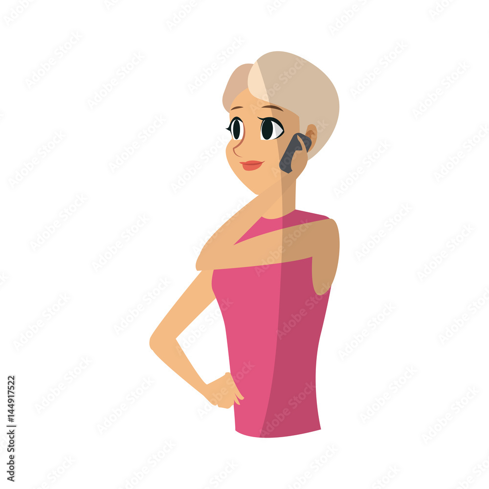 young woman cartoon icon over white background. colorful design. vector illustration young woman cartoon icon over white background. colorful design. vector illustration