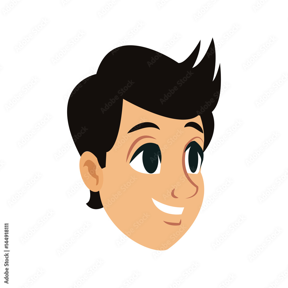 man face cartoon icon over white background. colorful design. vector illustration man face cartoon icon over white background. colorful design. vector illustration