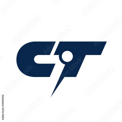 letter C and T logo vector