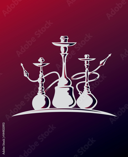 Hookah Lounge Bar Menu, Nargile, Nargila, hubble bubble (Vector Art) 



