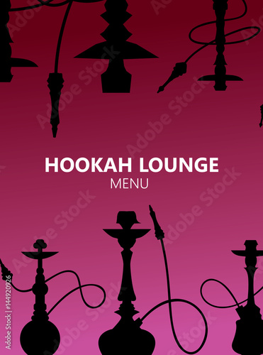 Hookah Lounge Bar Menu, Nargile, Nargila, hubble bubble (Vector Art) 



