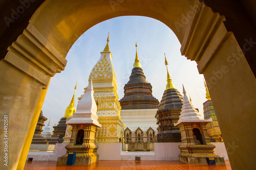 Wat Bandensali Si Mueang Kaen temple in Mae Tang District Chiang Mai in Northern Thailand. It's one of the most famous temple in Chiang Mai Province. photo