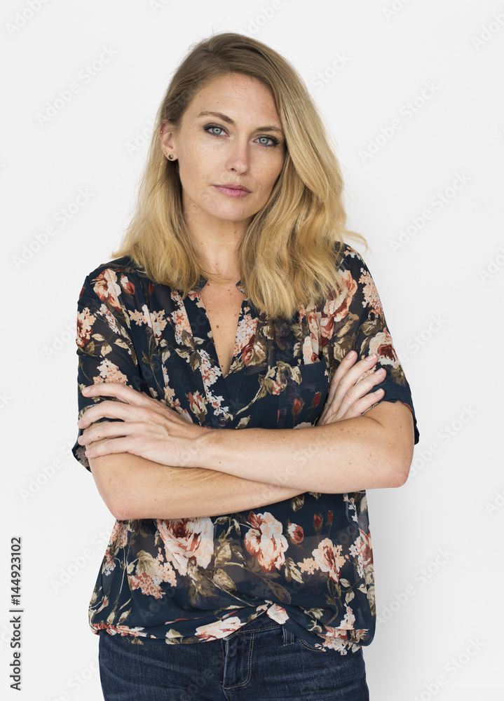 Caucasion Woman Casual Confident Concept Caucasion Woman Casual Confident Concept