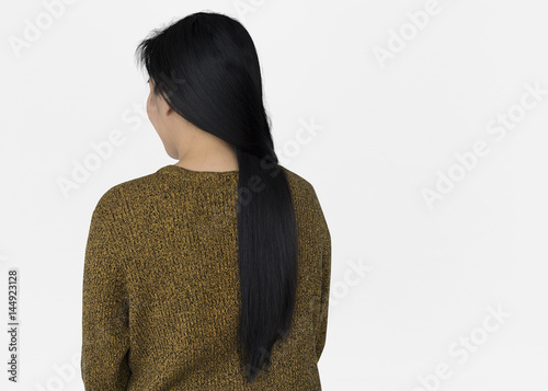 фотографія Asian Woman Back View Concept
