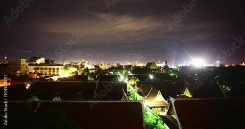 Time lapse of Kaosan tourist area in Bangkok Thailand.  photo