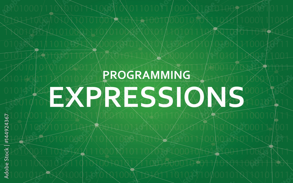 Programming expressions concept illustration white text illustration ...