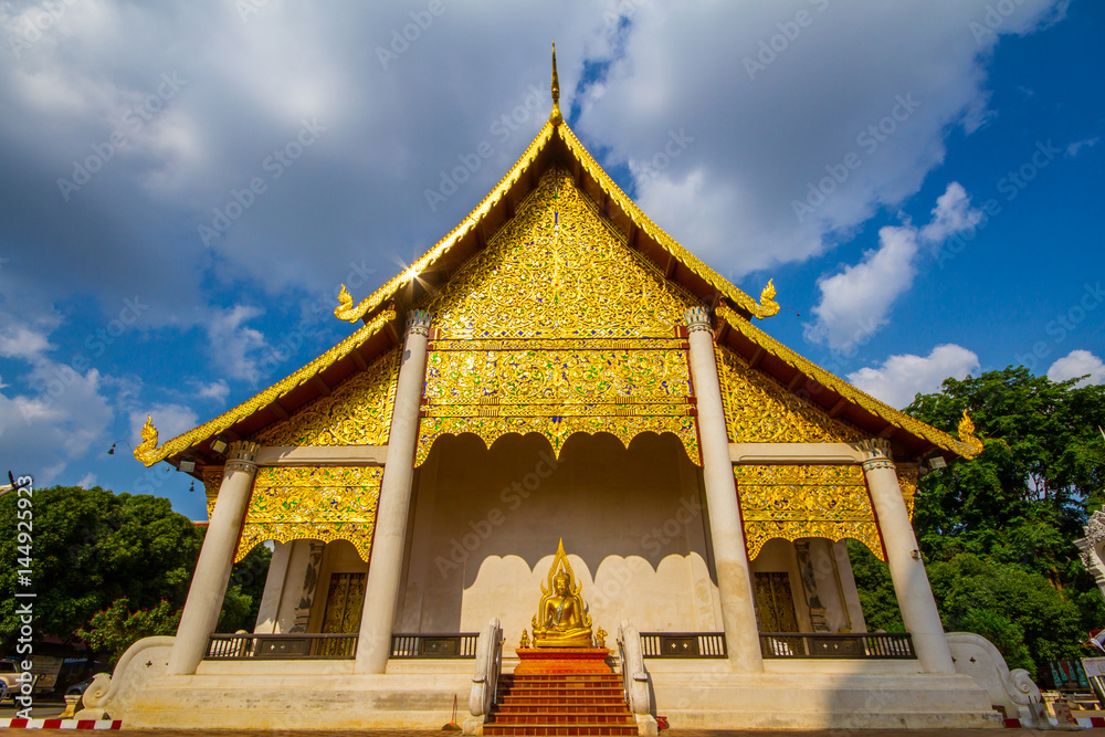 Chedi Luang Temple in Chiang Mai Province. it's one of the most famous and oldest temples in Chiang Mai Province Northern Thailand.
