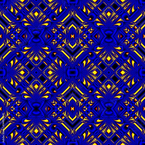 fiery blue seamless pattern