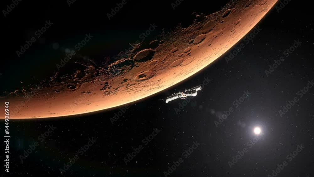 Spaceship Leaving Mars