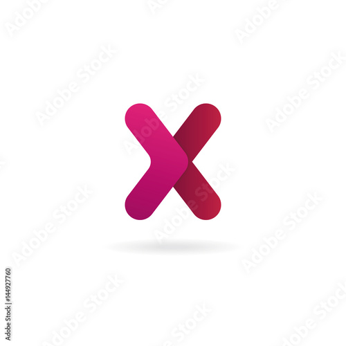 Letter X logo. Vector icon design template. Color sign.