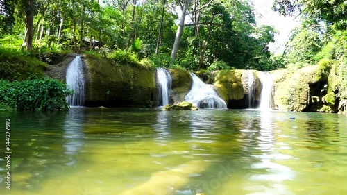 Landscape video, Chet Sao Noi Waterfall National Parkl in rainforest at Saraburi province, Thailand photo