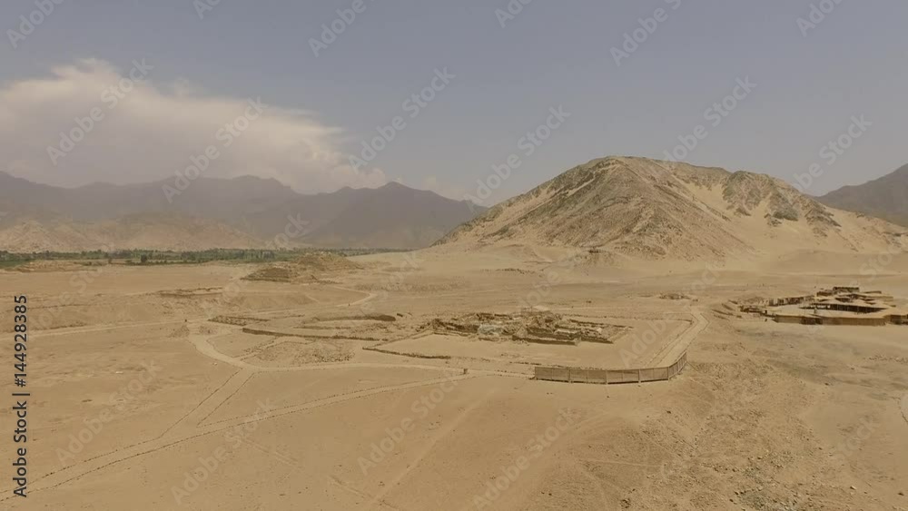 Aerial of CARAL in Peru, South America. Known as the oldest urban complex in America. Aerial of CARAL in Peru, South America. Known as the oldest urban complex in America.