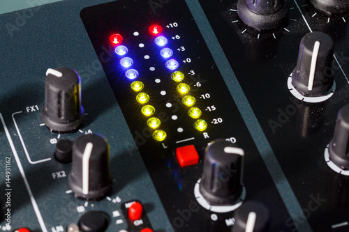DJ Mixer Audio Levels, Hearing Damage, Distortion photo