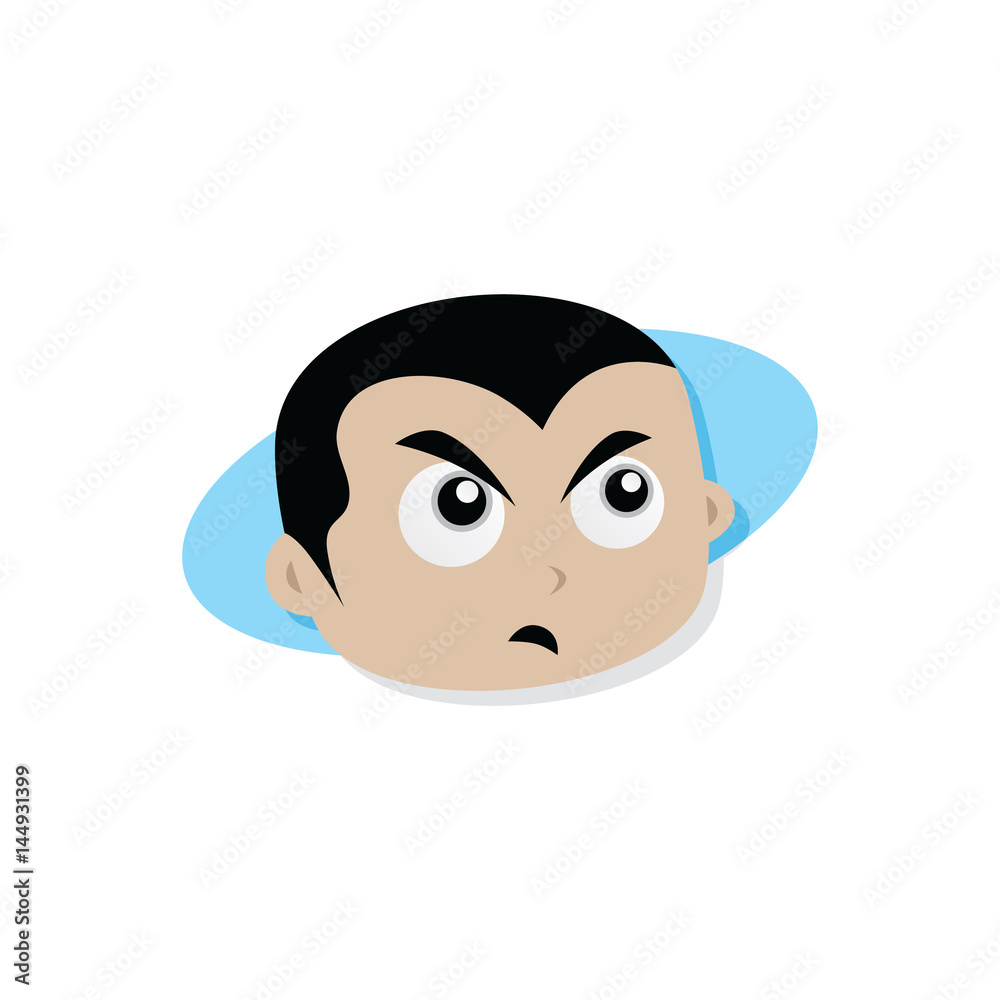 Adorable and amazing cartoon superhero head in classic expression Adorable and amazing cartoon superhero head in classic expression