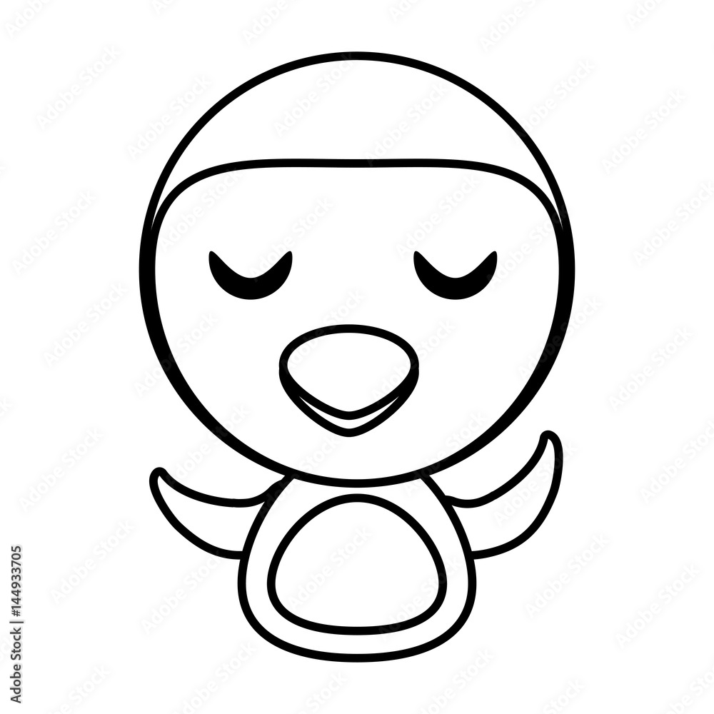 penguin animal toy outline vector illustration eps 10 penguin animal toy outline vector illustration eps 10
