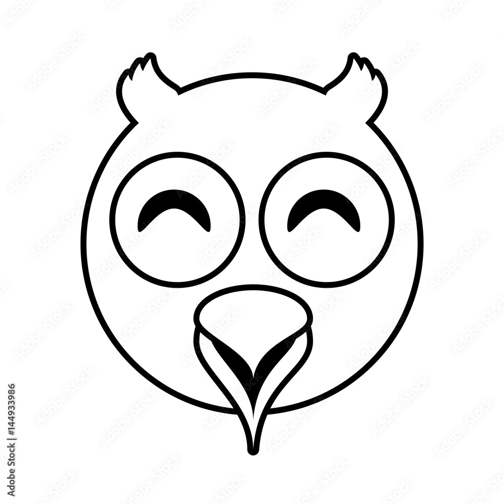 owl face animal outline vector illustration eps 10 owl face animal outline vector illustration eps 10