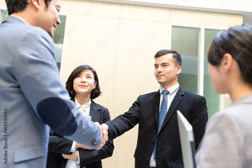 Business people having agreement Business people having agreement