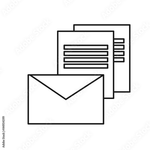 figure electronical message online letter icon