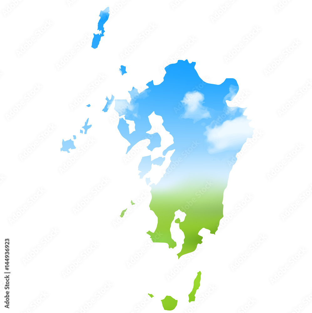 九州 地図 風景 アイコン Stock Vector Adobe Stock