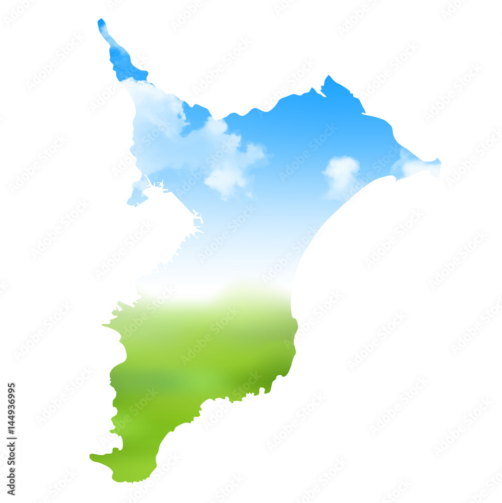 Fototapeta premium 千葉 地図 風景 アイコン