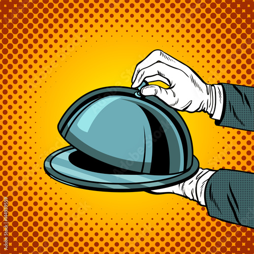 Tray closed comic book style vector