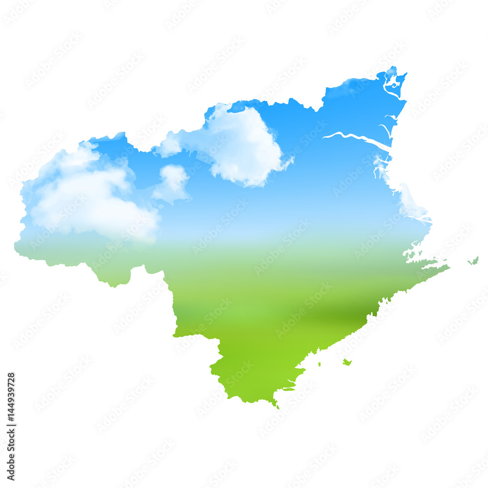 Obraz premium 徳島 地図 風景 アイコン 